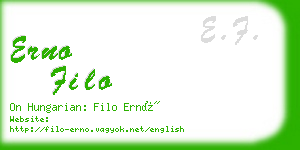 erno filo business card